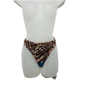 ASOS DESIGN Animal Print Thong Bikini Swimsuit Sz 8 Cruise Beach Resort Tropical